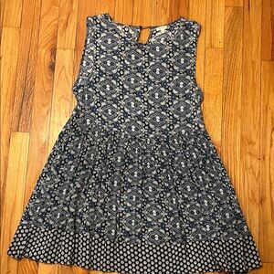 En Creme Navy and White Floral Dress